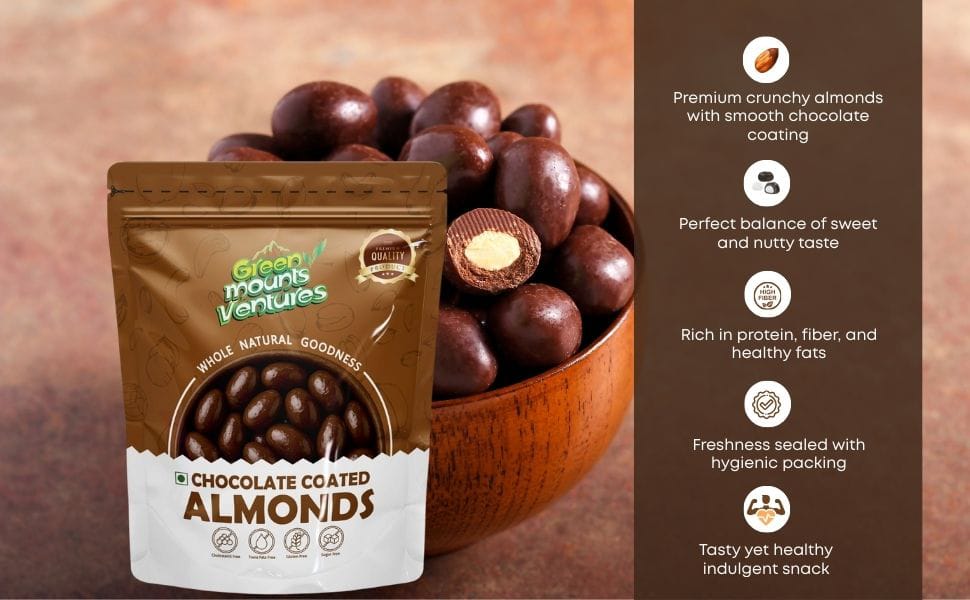Premium Chocolate Coated Almonds – Crunchy & Decadent